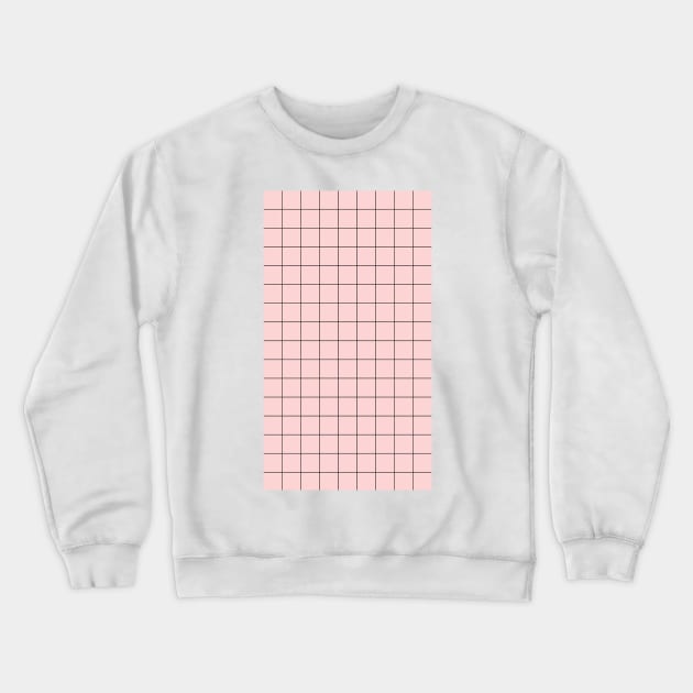 Pink and Black Square Crewneck Sweatshirt by artforrart